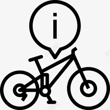 免费自行车信息骑自行车者信息图标图标