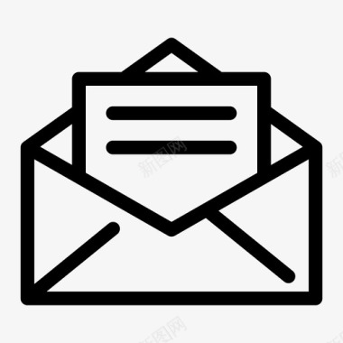 电子邮件收件箱打开电子邮件图标图标