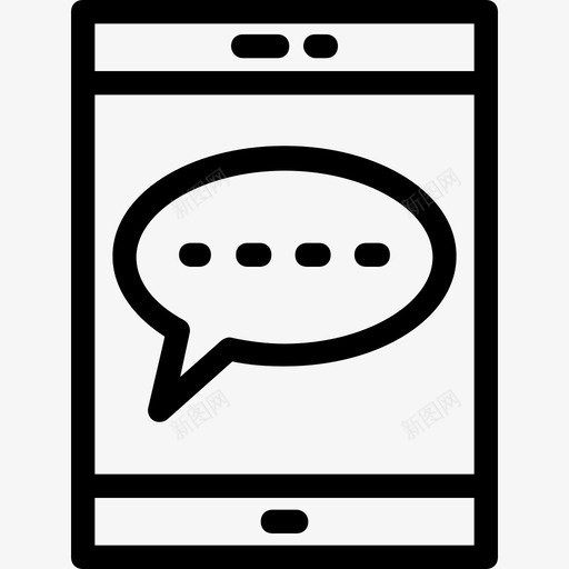 短信聊天手机图标svg_新图网 https://ixintu.com 手机 搜索引擎优化和营销 短信 聊天 聊天泡泡