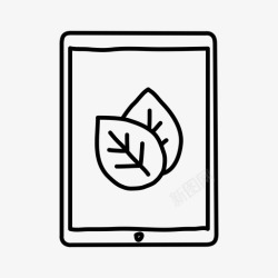 铺满屏幕叶子ipad叶子设备手绘图标高清图片