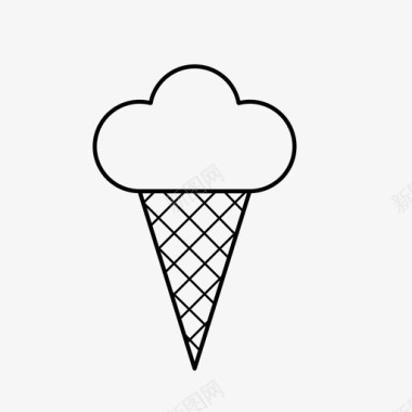 冰淇淋蛋卷甜甜图标图标