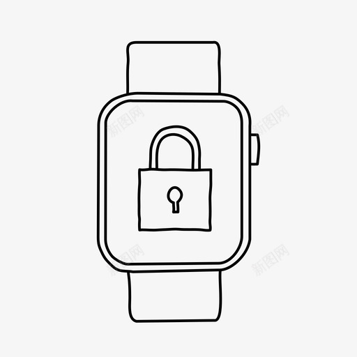 苹果手表锁苹果手表设备图标svg_新图网 https://ixintu.com 安全 屏幕 苹果手表 苹果手表锁 设备