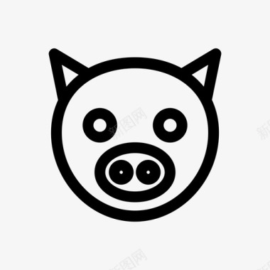 猪动物卡通图标图标