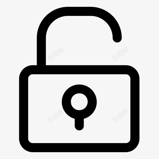 解锁打开密码图标svg_新图网 https://ixintu.com 密码 打开 用户界面 解锁