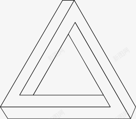 不可能的三角形幻觉彭罗斯图标图标