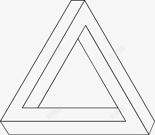 不可能的三角形幻觉彭罗斯图标svg_新图网 https://ixintu.com 不可能的三角形 幻觉 彭罗斯 拼图