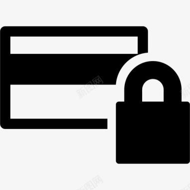 锁定商业卡保安购物图标图标