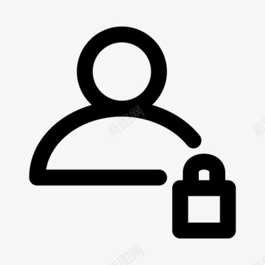锁定用户挂锁人员图标图标