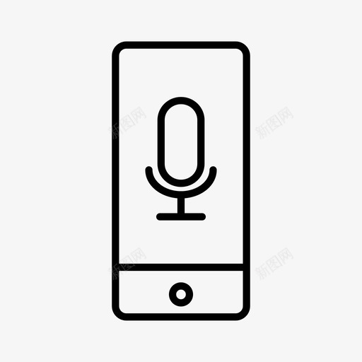 iphone麦克风设备屏幕图标svg_新图网 https://ixintu.com iphone麦克风 屏幕 设备 语音