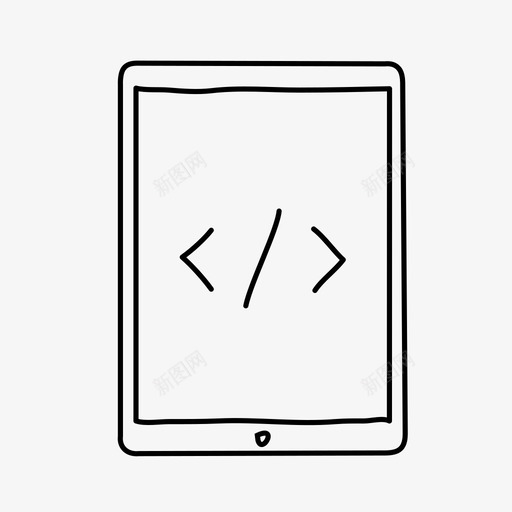 ipad编码设备手绘图标svg_新图网 https://ixintu.com ipad编码 屏幕 手绘 设备