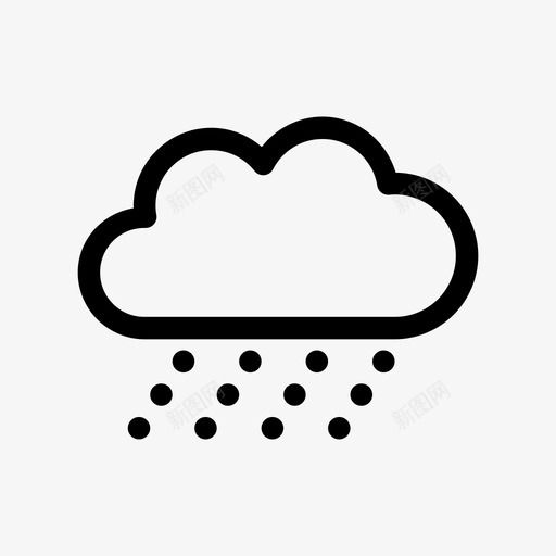 雨云水图标svg_新图网 https://ixintu.com 云 天气 水 雨
