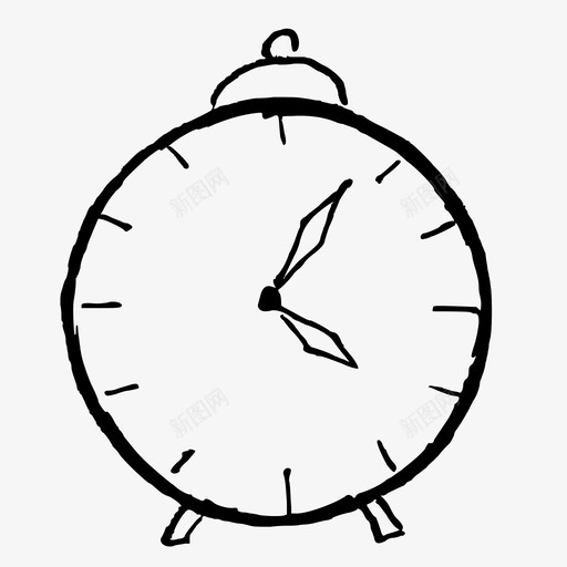 闹钟手绘时间图标svg_新图网 https://ixintu.com 手绘 时间 父母的收藏 闹钟