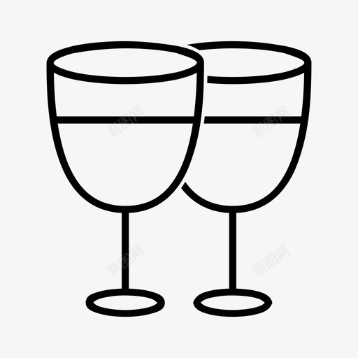 干杯庆祝香槟图标svg_新图网 https://ixintu.com 一杯酒 干杯 庆祝 玻璃杯 香槟