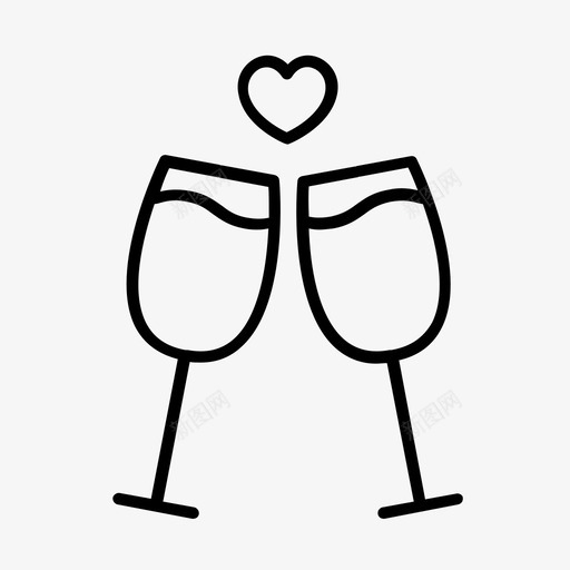 葡萄酒饮料蜜月图标svg_新图网 https://ixintu.com 情人节 浪漫 葡萄酒 蜜月 饮料