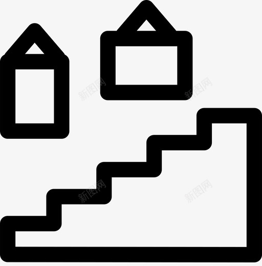 楼梯框架内部图标svg_新图网 https://ixintu.com 内部 台阶 图片 家具 框架 楼梯