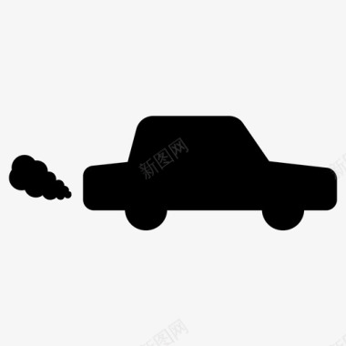 汽车污染汽车烟雾图标图标
