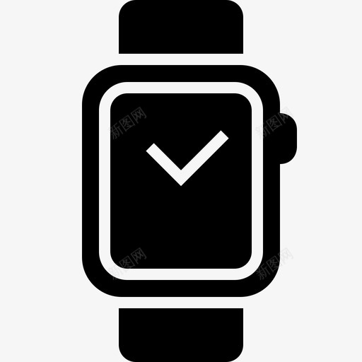 苹果手表时间设备屏幕图标svg_新图网 https://ixintu.com 屏幕 美味的苹果设备字形 苹果手表时间 设备