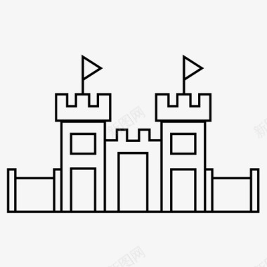 城堡防御工事要塞图标图标