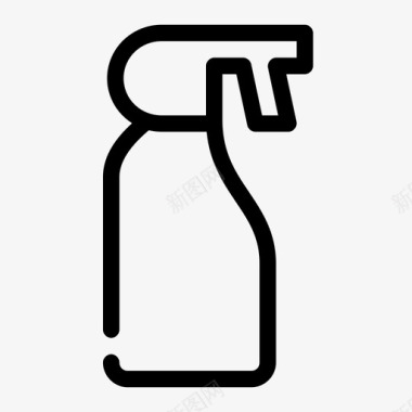 喷雾瓶清洁剂液体图标图标