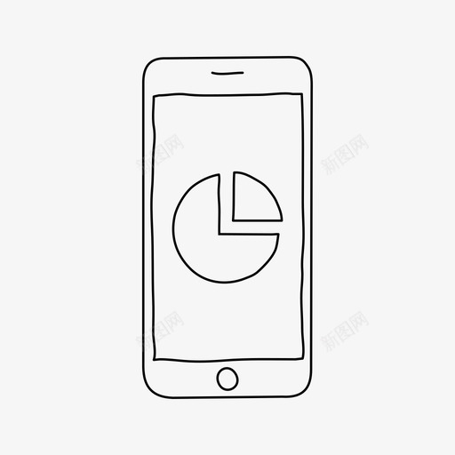 iphone饼图分析设备图标svg_新图网 https://ixintu.com iphone饼图 分析 屏幕 设备 饼图