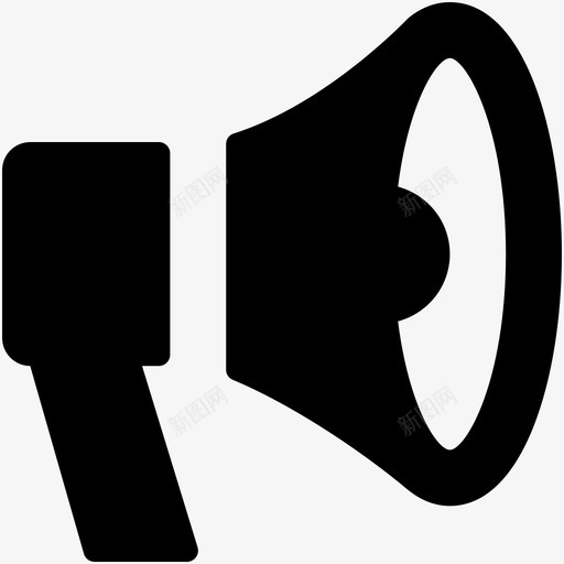 扩音器公告喇叭图标svg_新图网 https://ixintu.com 公告 喇叭 扩音器 网络和用户界面图标