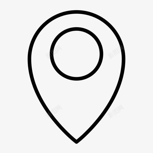 地图定位地理标签定位图标svg_新图网 https://ixintu.com 地图定位 地理标签 定位 线性