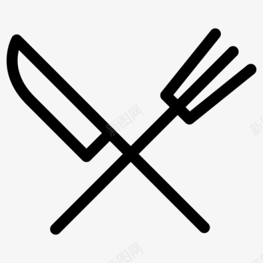 刀叉餐具餐食图标图标