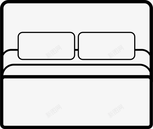 床旅馆房间图标svg_新图网 https://ixintu.com 床 房间 招待 旅馆