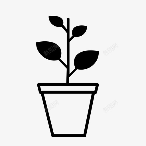 植物室内植物盆栽图标svg_新图网 https://ixintu.com 室内植物 植物 盆栽
