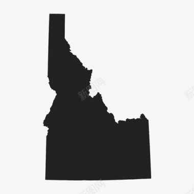 爱达荷州美国地图图标图标