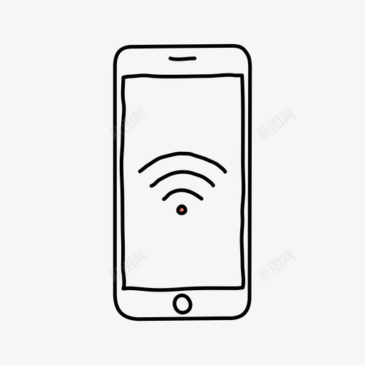 iphone无线信号设备屏幕图标svg_新图网 https://ixintu.com iphone无线信号 wifi 屏幕 设备