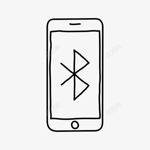 iphone蓝牙设备屏幕图标svg_新图网 https://ixintu.com iphone蓝牙 屏幕 无线 设备
