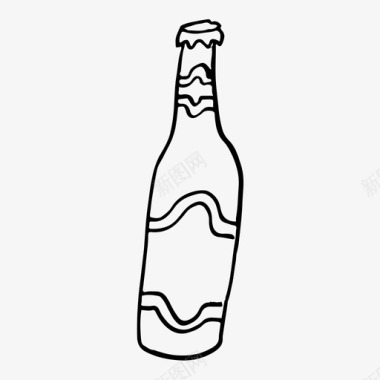 瓶啤酒饮料图标图标