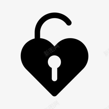 解锁的爱钥匙储物柜图标图标