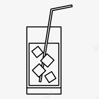 杯子饮料冰块图标图标