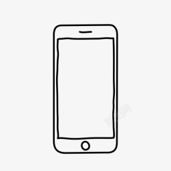手绘手机按钮iphone设备手绘图标高清图片