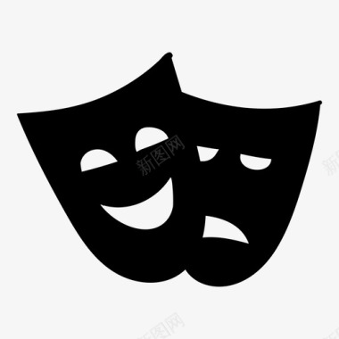 面具狂欢节戏剧图标图标