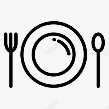 餐具餐叉餐食图标图标