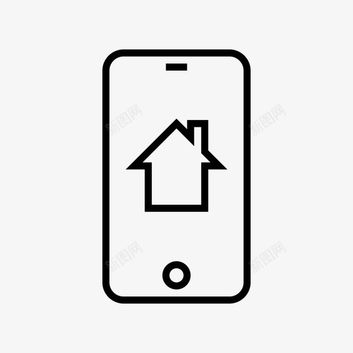 家房子iphone图标svg_新图网 https://ixintu.com iphone 家 房子 遥控器