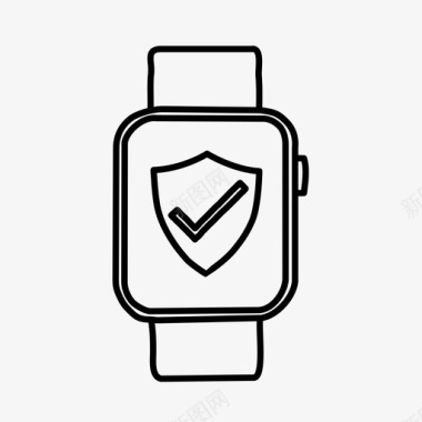 苹果手表格子盾苹果手表设备图标图标