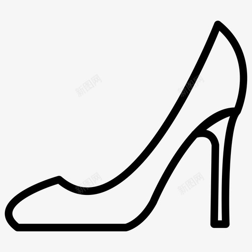 高跟鞋鞋子图标svg_新图网 https://ixintu.com 鞋子 高跟鞋