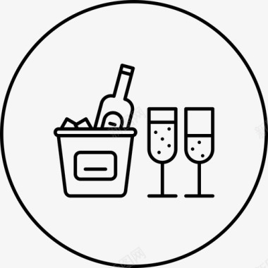 酒精庆祝香槟图标图标