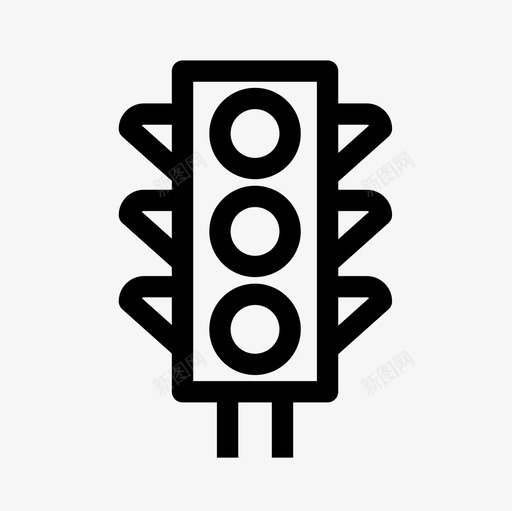 交通灯红绿灯信号灯图标svg_新图网 https://ixintu.com 交通工具 交通工具轮廓图标设置 交通标志 交通灯 信号灯 红绿灯