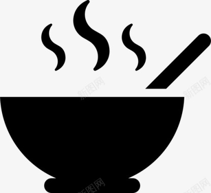 汤碗热汤汤食图标图标
