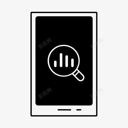 移动分析条形图放大镜图标svg_新图网 https://ixintu.com 搜索 放大镜 条形图 移动分析 统计 金融分析图表