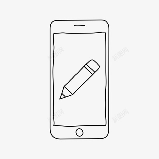 iphone编辑设备铅笔图标svg_新图网 https://ixintu.com iphone编辑 屏幕 设备 铅笔