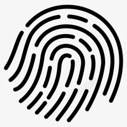 安全第指纹身份证证据图标高清图片