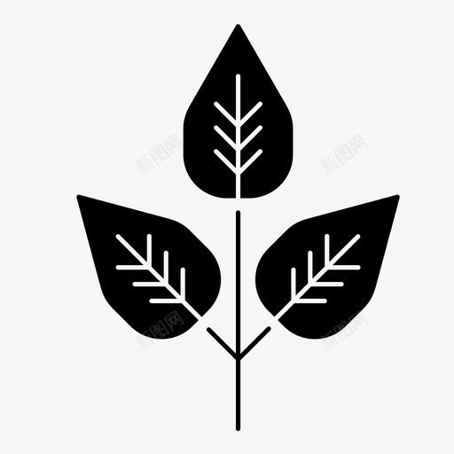 树叶野营远足图标svg_新图网 https://ixintu.com 户外 户外娱乐 树叶 植物 远足 野营