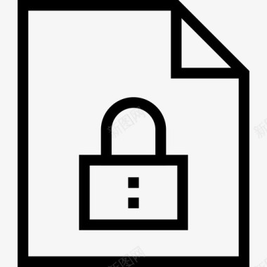 文件锁定文档保护图标图标