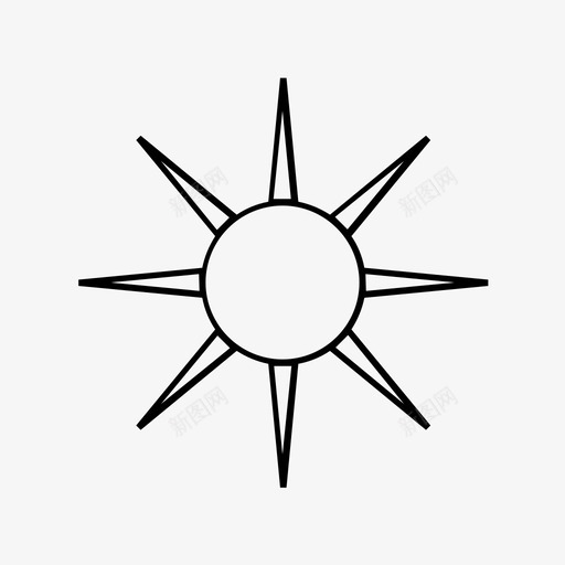 太阳光自然图标svg_新图网 https://ixintu.com 光 夏天 天气 天气2 太阳 自然